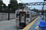 Inbound commuter approaches the station